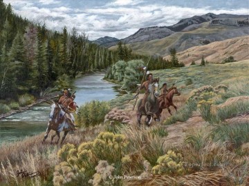 西部アメリカンインディアン 76 Oil Paintings